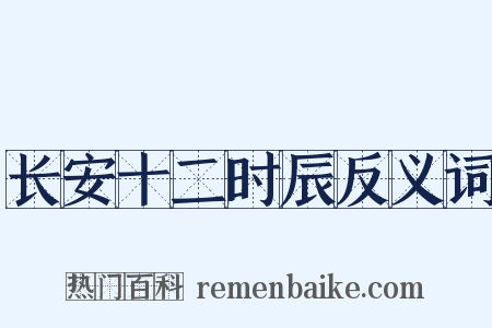 长安十二时辰反义词是什么意思的图片
